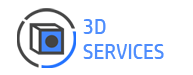 logo de 3D Services représentant un cube un cercle